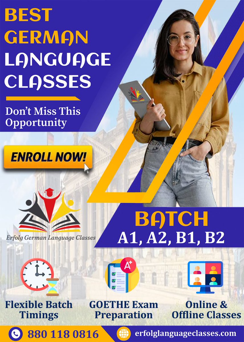 roshanagarwal6's tweet image. Join Erfolg German Language Classes today and unlock the world of possibilities! Call @8801180816.

#GermanLanguage #ErfolgLanguageClasses #LearnGerman #GOETHEexam #OnlineClasses #OfflineClasses #LanguageLearning