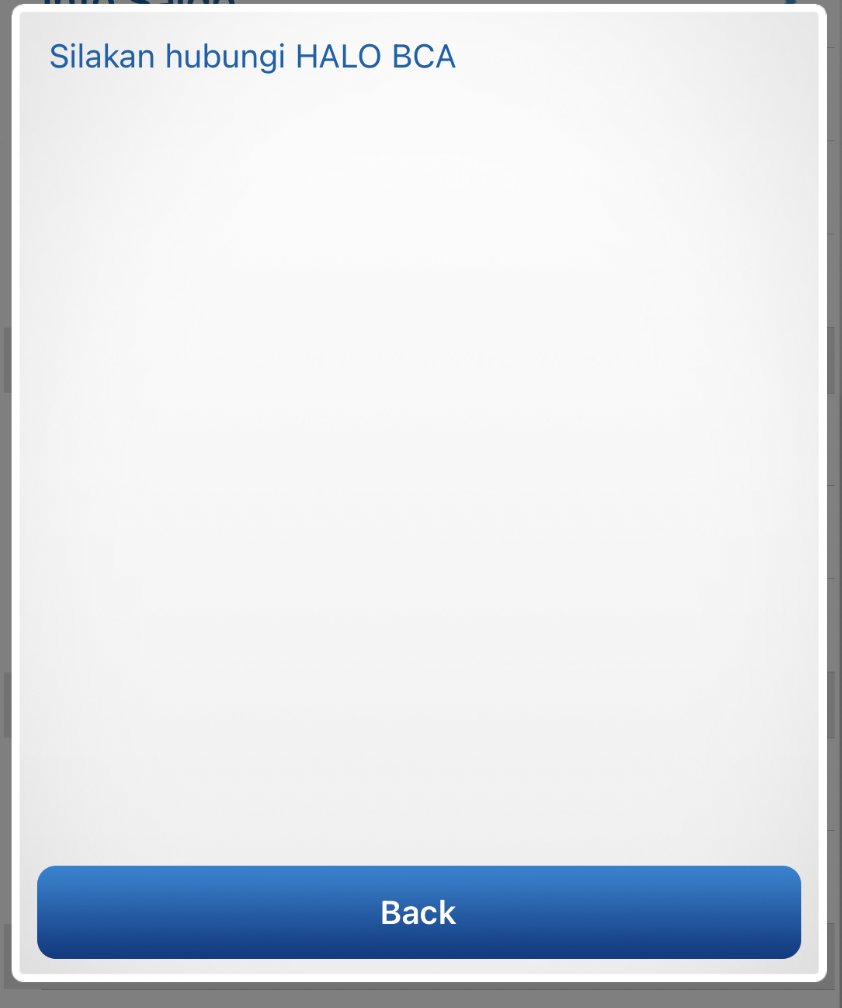 anggaandinata's tweet photo. Per hari  31/7 ini saya kehilangan akses di satu-satunya akun bank saya... 
❌ Kartu ATM tidak bisa dipakai
❌ M-banking BCA tidak bisa dipakai
❌ Halo-BCA tidak bisa dipakai 
(1) https://t.co/AtsPv960Iv