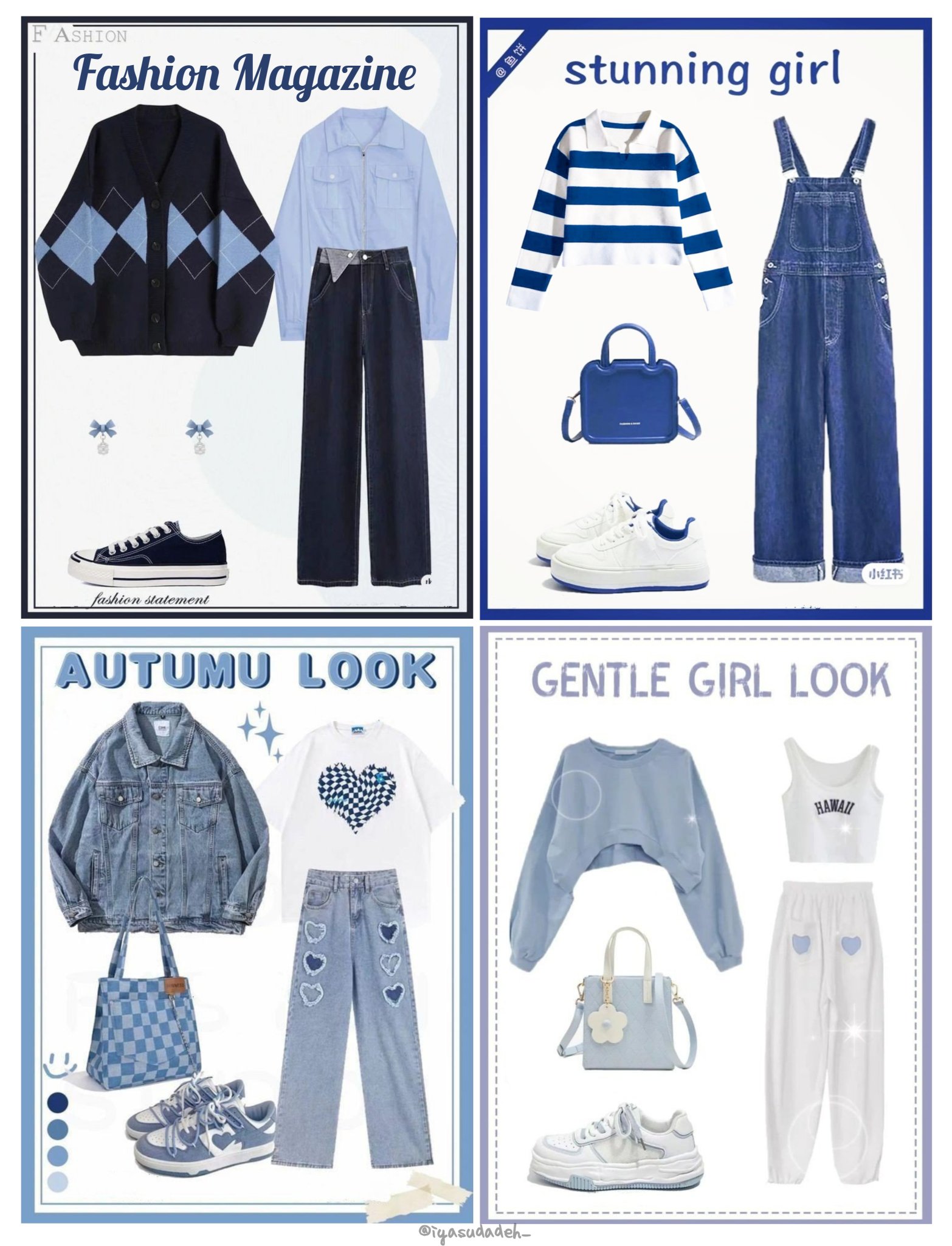 Blue outfits top for girls