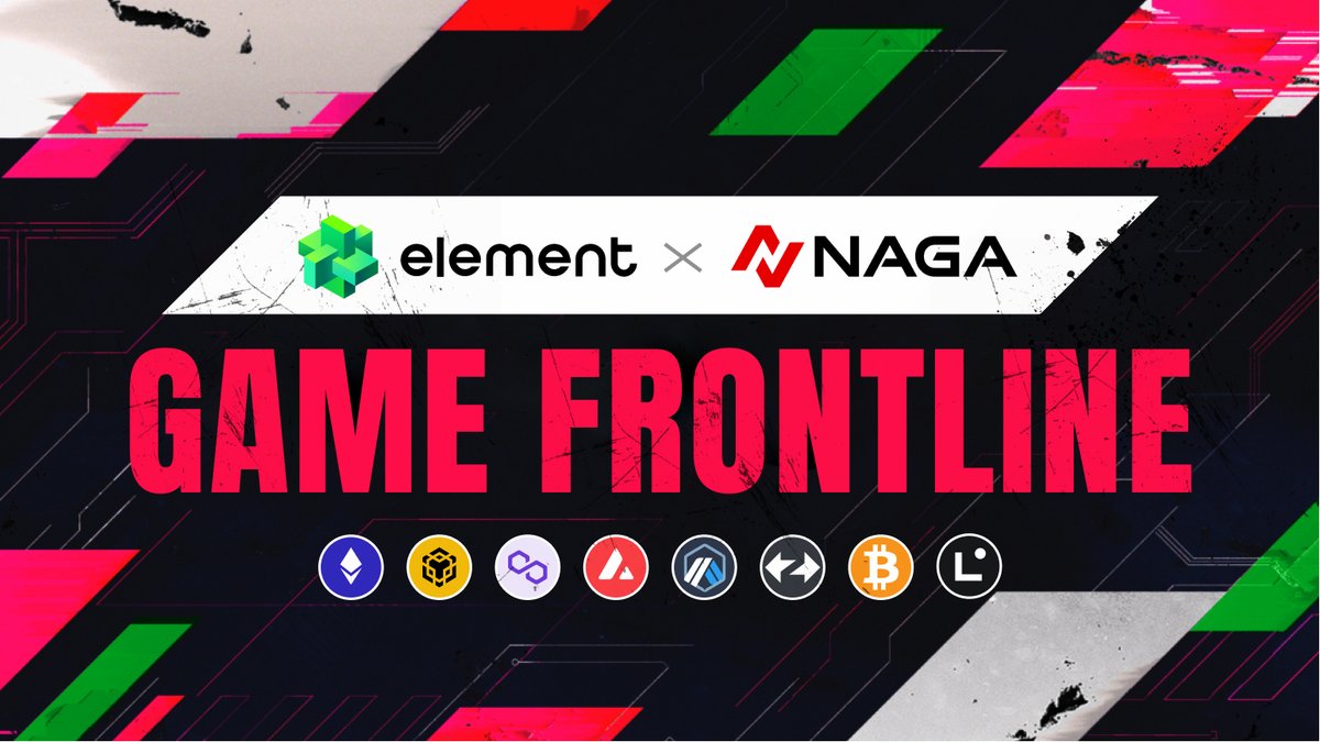 GamefiNaga's tweet photo. 🎉@GamefiNaga & @Element_Market have reached a strategic partnership🎉!

We are gonna first launch the "Game Frontline" plan to fully empower the new games!!

Read the 5 buffs and come to join:

1. New game recommendation: NAGA, as the specialty of “Web3 Game Store” will help the new games to firstly launch their latest information.

2. Community Building: NAGA will launch the task and guild access for games to help them building the integrated players' community.

3. Game-related NFTs Launchpad and listing on Element: Now Element support 7 chains Launchpad services, including #BTC network, and without the need to do pre-mints on any chains.

4. Potential investment opportunities: games who has the “most active community on NAGA” & the “best trading data on Element” would have the opportunity to get LK Venture investments.

5. Media communication and branding: help the games connect with the hottest media and promotions.

Do not forget to apply the "Game Frontline" here☟: 
https://t.co/D0hzi2Vls1