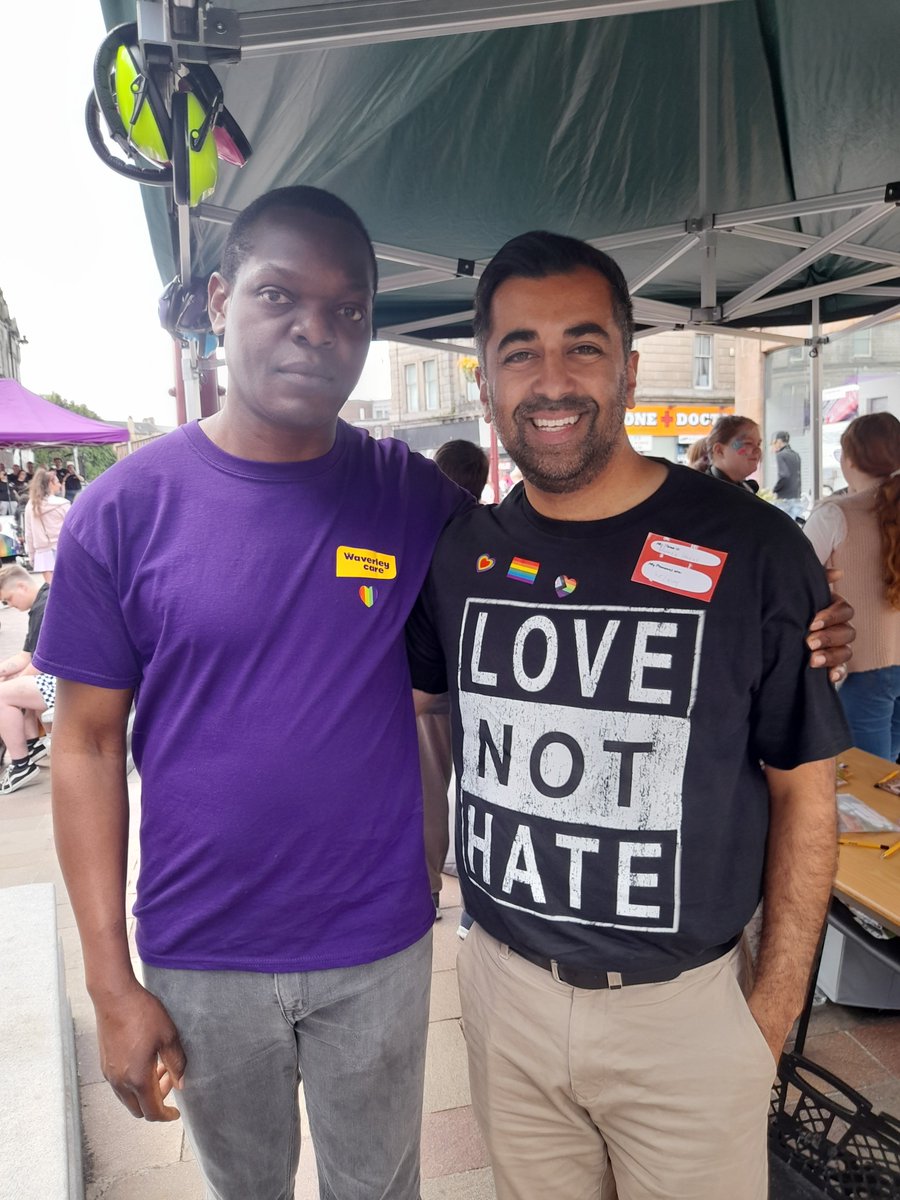 WaverleyCare's tweet photo. We had an amazing time at this year’s #lanarkshirepride with our friends @THTScotland on Saturday, and it was lovely to be able to share a bit about our work with @HumzaYousaf!
Thanks to all the organisers for having us there and making it such a great event! https://t.co/Qoncmo2WbA