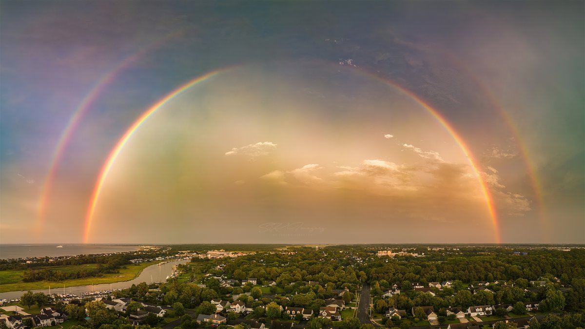 Hi all! Let’s see your #SiKPhotoChallenge shots. Theme was: #NotMyNorm

We had a HUGE storm on Friday. Afterwards…a #Rainbow. Here’s a #Panorama done in portrait orientation with my #drone. 1st time doing a #pano. The #doublerainbow was huge!

Next Challenge: #WhenTheSunGoesDown