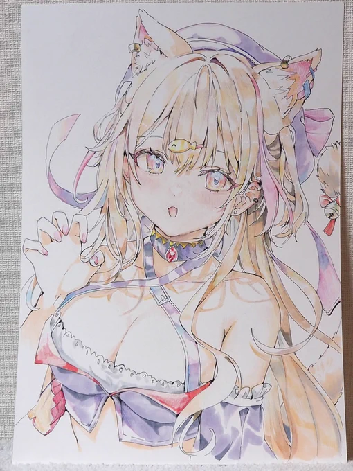 コピックと色鉛筆でお絵かき楽しかった