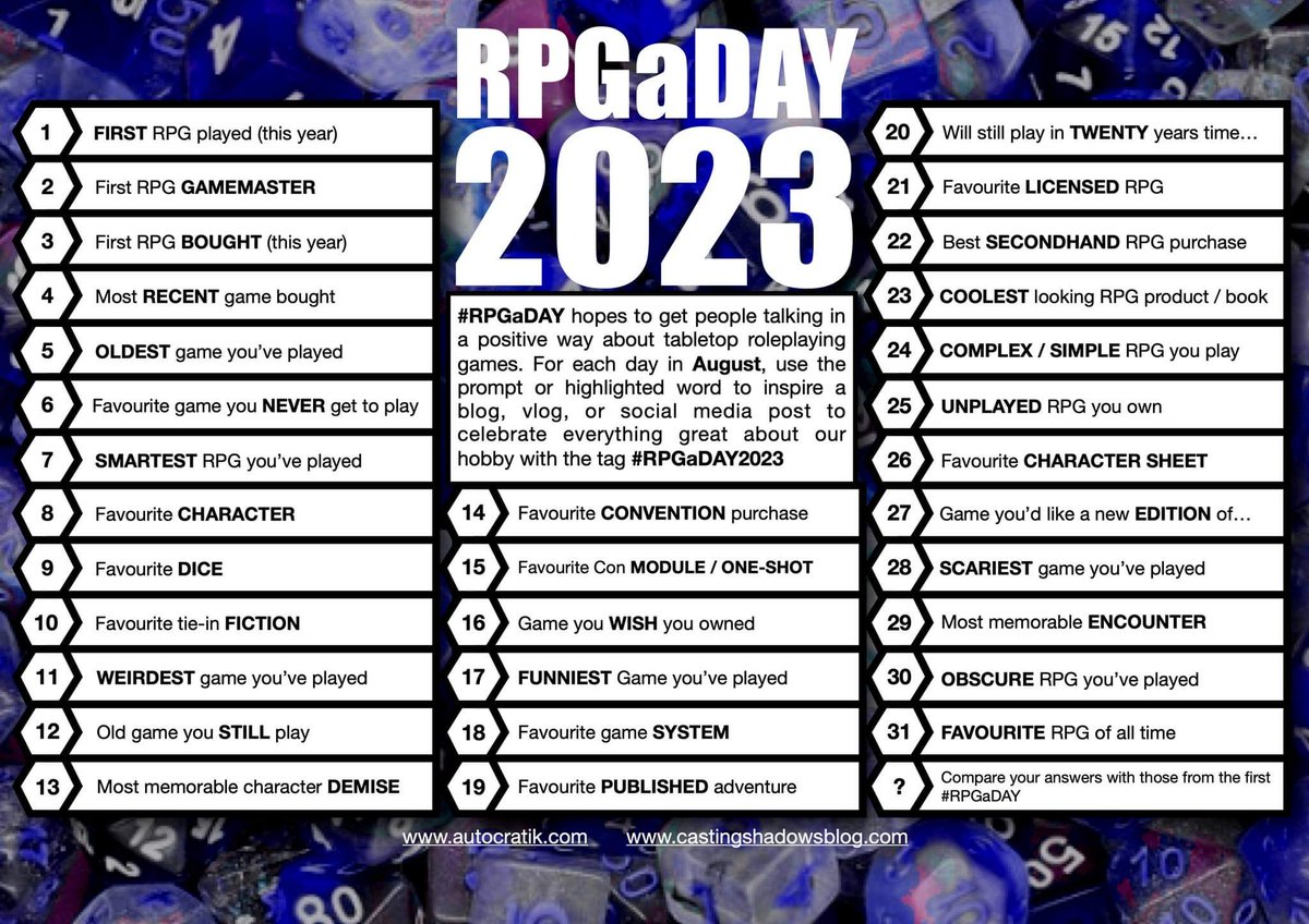 Runeslinger's tweet photo. #RPGaDay2023 starts tomorrow, August 1st! https://t.co/e90lBFDp40