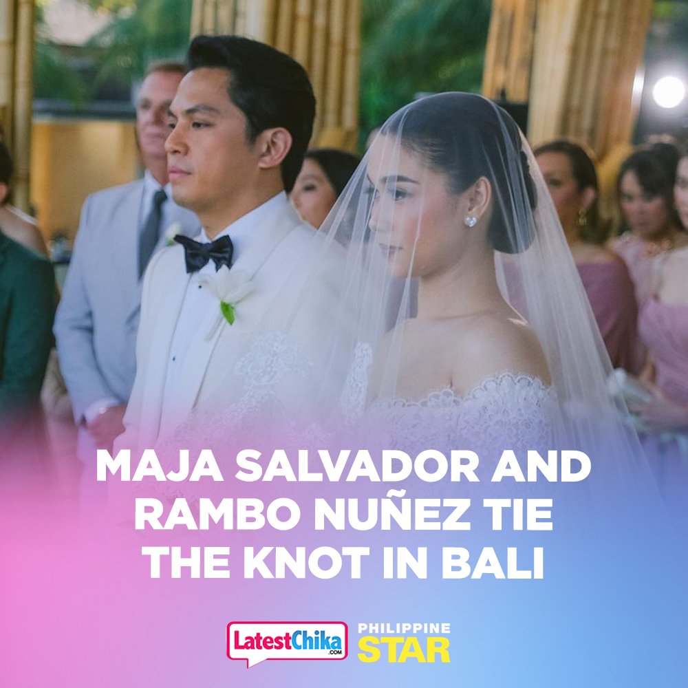 PhilippineStar's tweet photo. Actress Maja Salvador and businessman Rambo Nuñez are now officially married!

Maja and Rambo exchanged their vows at the Apurva Kempinski Bali, a five-star luxury beachfront hotel in Bali, Indonesia on Monday, July 31. | https://t.co/qs3U05LmWj

FULL STORY: https://t.co/mZpMEORfgF