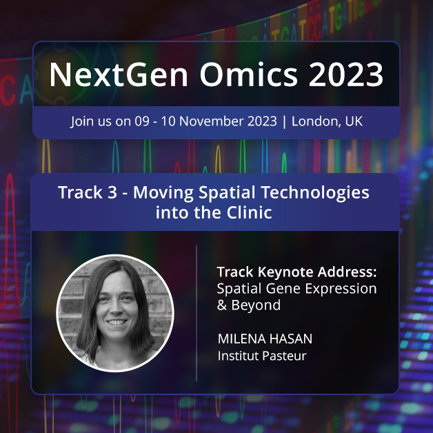 OGConferences's tweet photo. Starting with the @institutpasteur's keynote address #SpatialGeneExpression &amp; Beyond, #NextGenOmics2023 Day 1, Track 3 is specifically focussed on Moving #SpatialTechnologies into the Clinic. 

Get detailed info here: https://t.co/MvPU6XJrcT

#OmicsSeries23 https://t.co/dRoTZVXm5P