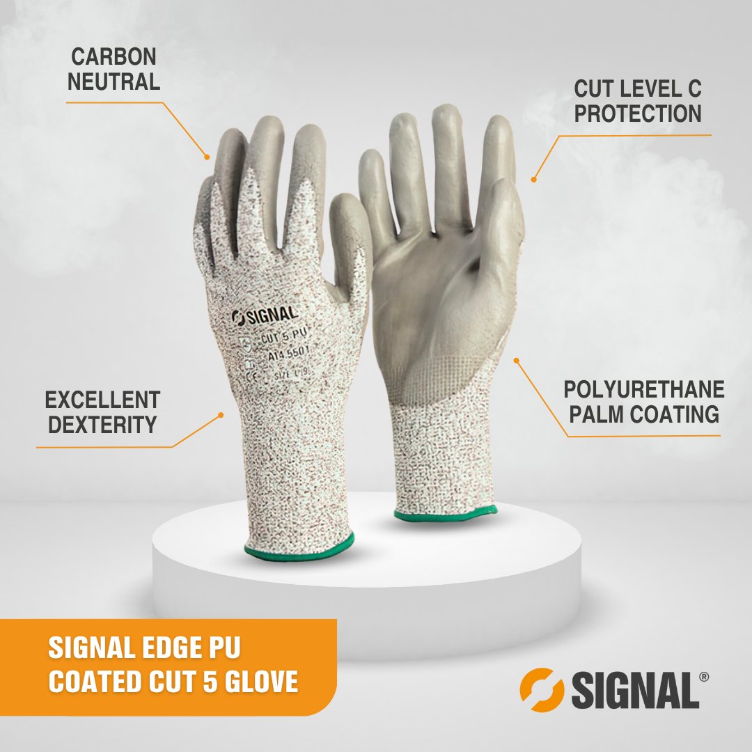 SignalPPE's tweet photo. Get the edge in hand protection with Signal Edge PU Coated Cut 5 Gloves! 🧤

Engineered for optimal safety, these gloves provide exceptional cut resistance to keep your hands protected in demanding work environments. 

Order online here: https://t.co/3yDakjscRo https://t.co/xo4Y9tQ0f9