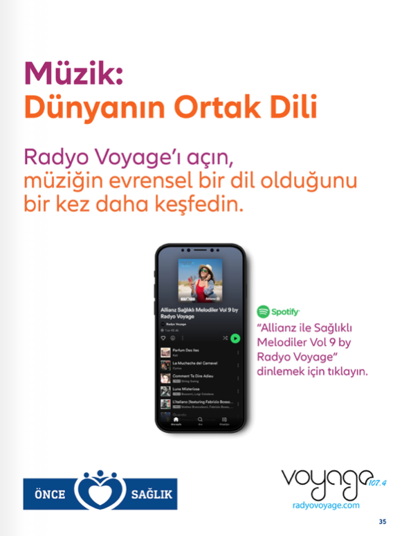 Allianz Sigorta'nın ''Dört Mevsim' Dergisi'ne özel hazırladığımız müzik sayfamız hazır!
Yazımıza; bit.ly/OnceSaglikDort… adresinden 
Spotify listemize; spoti.fi/43QNMxD 'dan ulaşabilirsiniz. 
@allianzturkiye 
#radyovoyage #dünyanınmüziğineyolculuk #müzikhepimizeiyigelecek