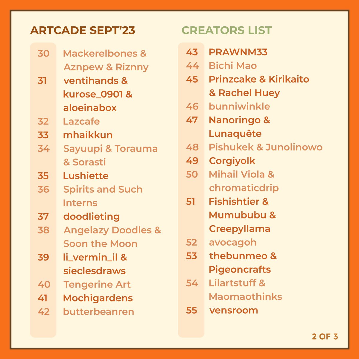 artcadeSG's tweet photo. Revealing the line up for Artcade Fall 2023 🍁

We are super excited to welcome both familiar and new faces and can’t wait to see all of you in September! 💫 https://t.co/vLURB9GFRK