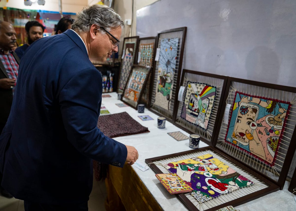 VBufferzone's tweet photo. US Ambassador to Pakistan Mr. Donald Bloom visits Vocational Training Institute for Women Buffer Zone. https://t.co/9bIeEyMMV1