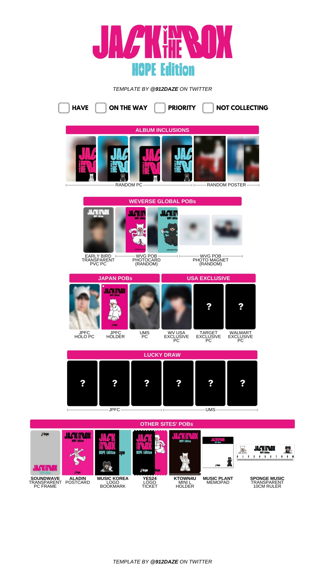 bts ホソク JPFC特典トレカ jhope jack in the box BTS j-hope Jack In The Box HOPE Edition JPFC UNIVERSAL Lucky