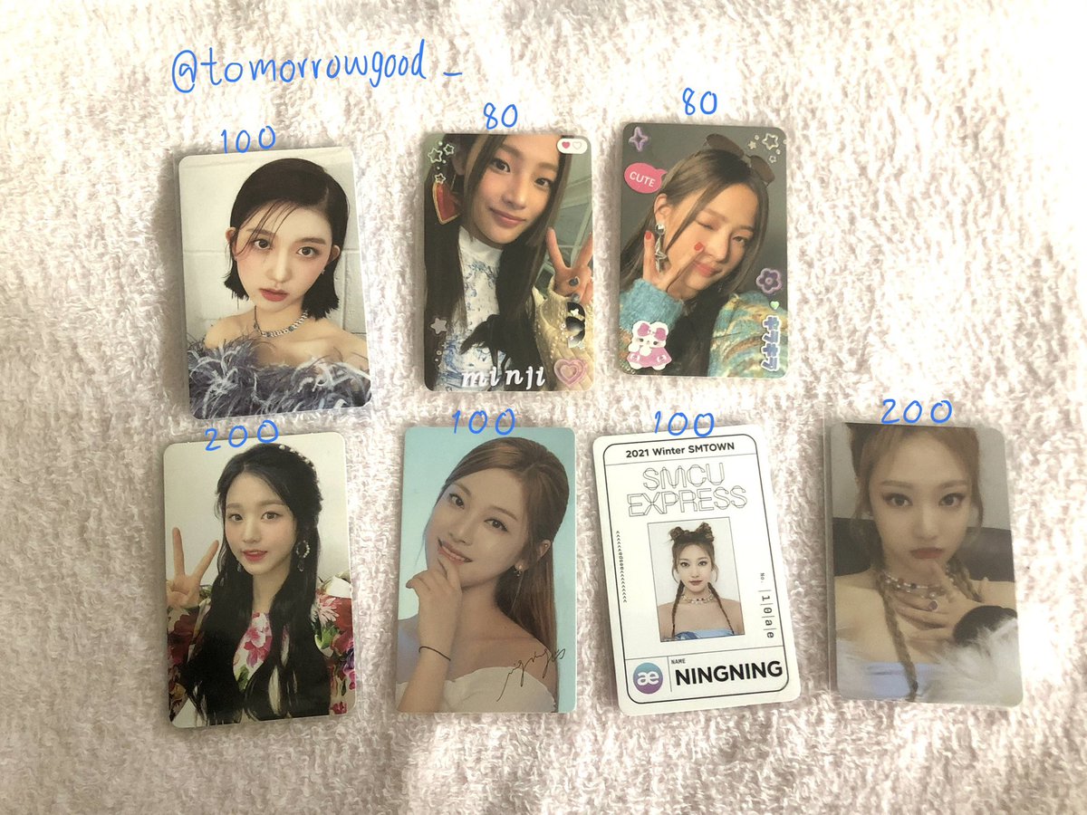 tomorrowgood_'s tweet photo. ขายการ์ดค่าา 🌺🫶🏻

วิคเตอร์ proxie / กาอึล วอนยอง / มินจี / หนิงหนิง / วินวิน / เจโน่

  ˗ˏˋ  ราคาตามในรูปเลยนะคะ ส่งฟรีค่ะ🫶🏻 ´ˎ˗  

ปล.สติกเกอร์ที่ติดนั้นเป็นติดแค่ซองใสใส่การ์ดนะคะ ไม่ได้ติดตรงตัวการ์ดค่ะ

🌺 ยังไงทักมาสอบถามได้ค่ะ สามารถดูเครดิตเค้าทาง #ข้าวหญิงส่งของ นะคะ https://t.co/B3097eC9hY