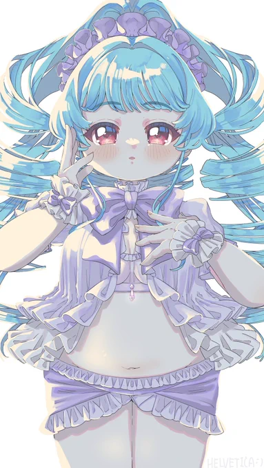 #今月描いた絵を晒そう 夏!ぽちゃギャル!新デザイン! このあと21時に新しいイラスト上がるよ⤴️