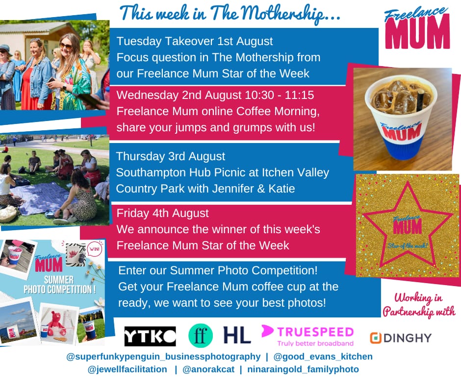 FreelanceMum01's tweet photo. Here's what's going on this week at Freelance Mum...

Don’t forget you can join us FREE for 30 days, you’ll ❤ it.

Freelance Mum working in partnership with @OutsetWest @HLInvest @theTRUESPEED @getdinghy &amp; supported by @Goodevanskitch1 @HeleneJewell @PenguinAdele https://t.co/ryiIaSLrYk