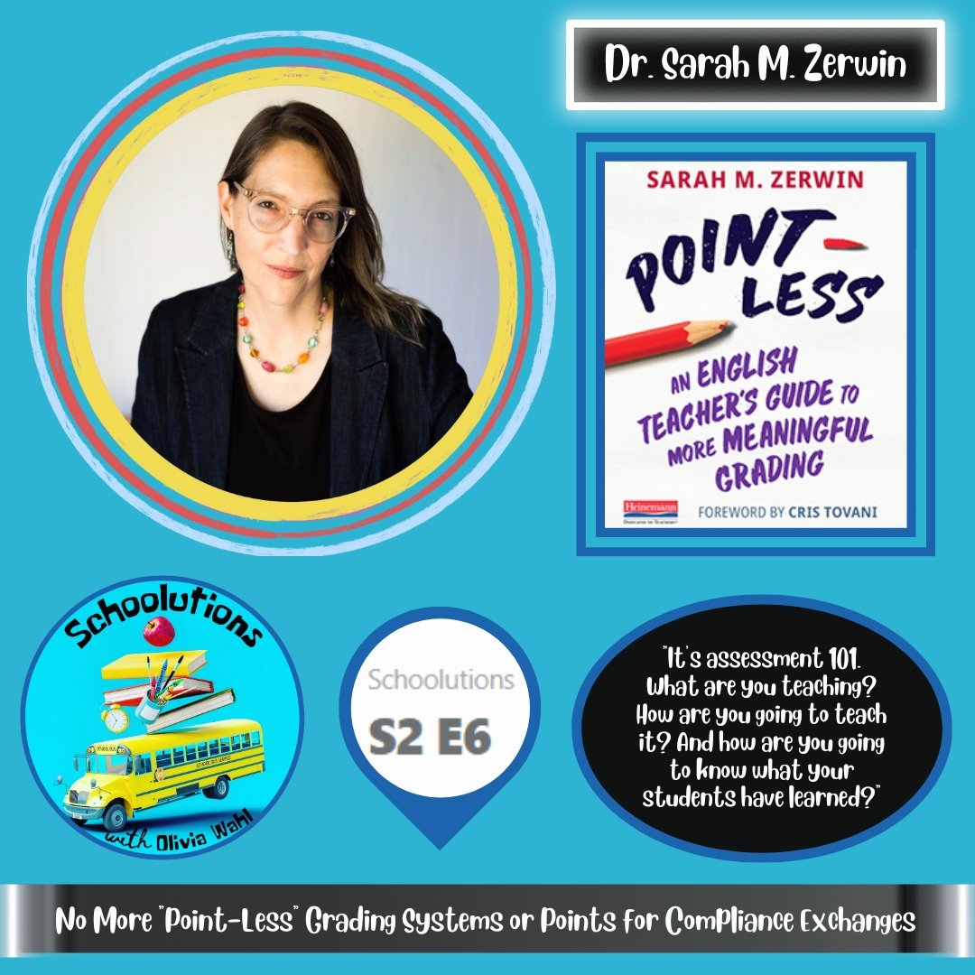 🔔  Subscribe to @schoolutions Youtube Channel to be inspired!
youtube.com/@schoolutionsp…

S2 E6: No More 'Point-Less' Grading Systems or Points for Compliance Exchanges with Dr. @SarahMZerwin

Link to episode 👉  youtu.be/_U787qa5aH0

#solutionsfromschoolutions 
@HeinemannPub