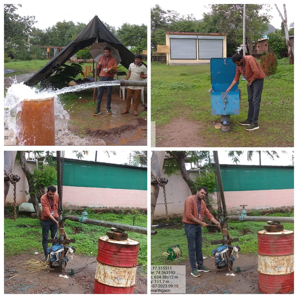 Scientist from CGWB, CR, Nagpur conducted a 500-minute Aquifer Performance Test at Samarthgaon, Satara Block, Satara District, Maharashtra.