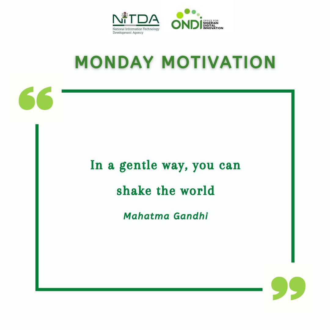 ONDINigeria's tweet photo. Good morning๐, & have a productive week aheadโจ
#MondayMotivation
#NewWeek
#QuotefortheDay
#todaytech
#atomichabit
#selfesteem
#patience
#ondinigeria https://t.co/GEepXJ0v5H