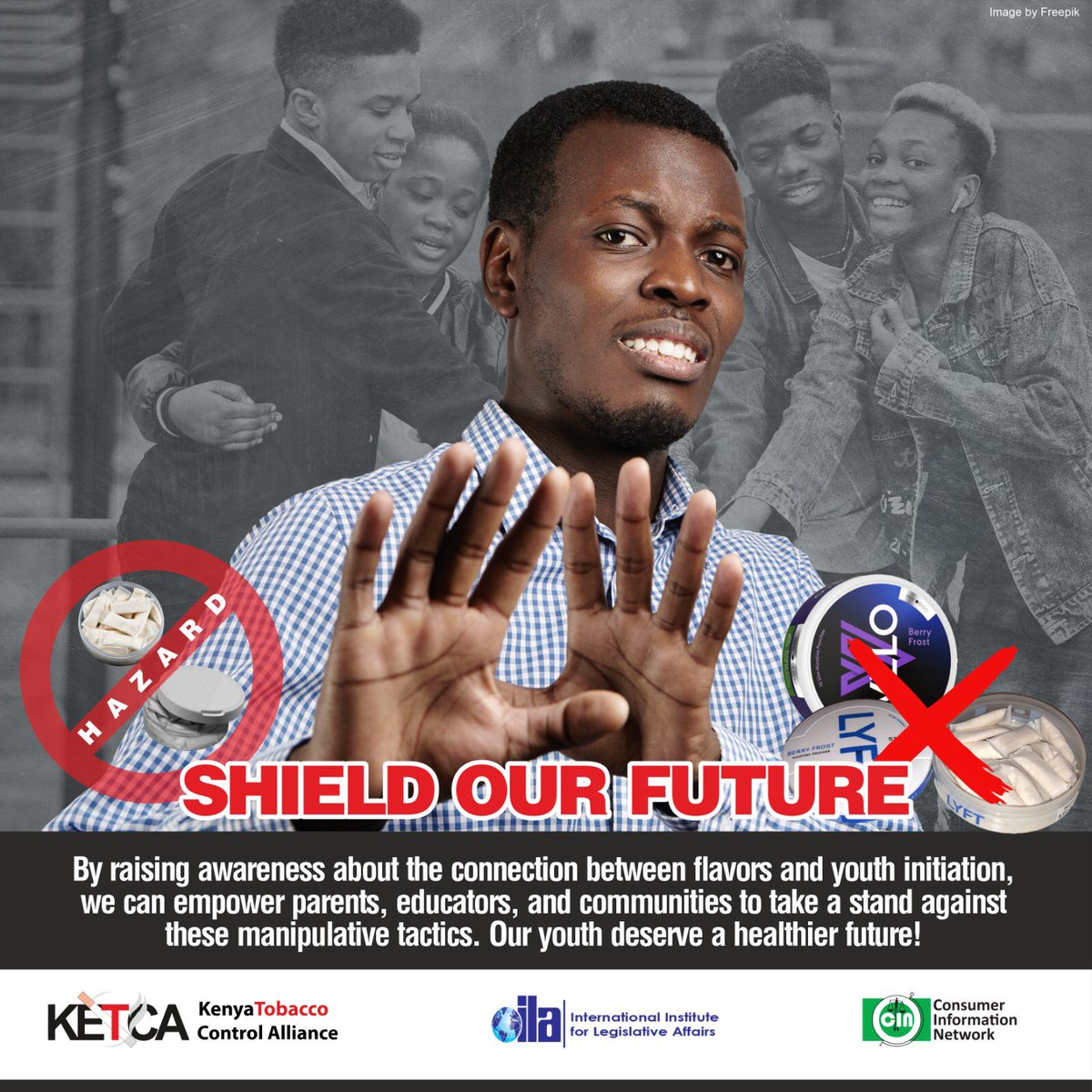 We urge everyone especially young people to say #NoToNicotinePouchesKE to secure their health and futures. Tobacco companies are keenly skimming to attract a new generation of #tobacco users.

#TobaccoFreeKE #NoToNicotinePouches
#StopNicotinePouchesKE 

@IILAinfo @IILAinfo @DFHRC