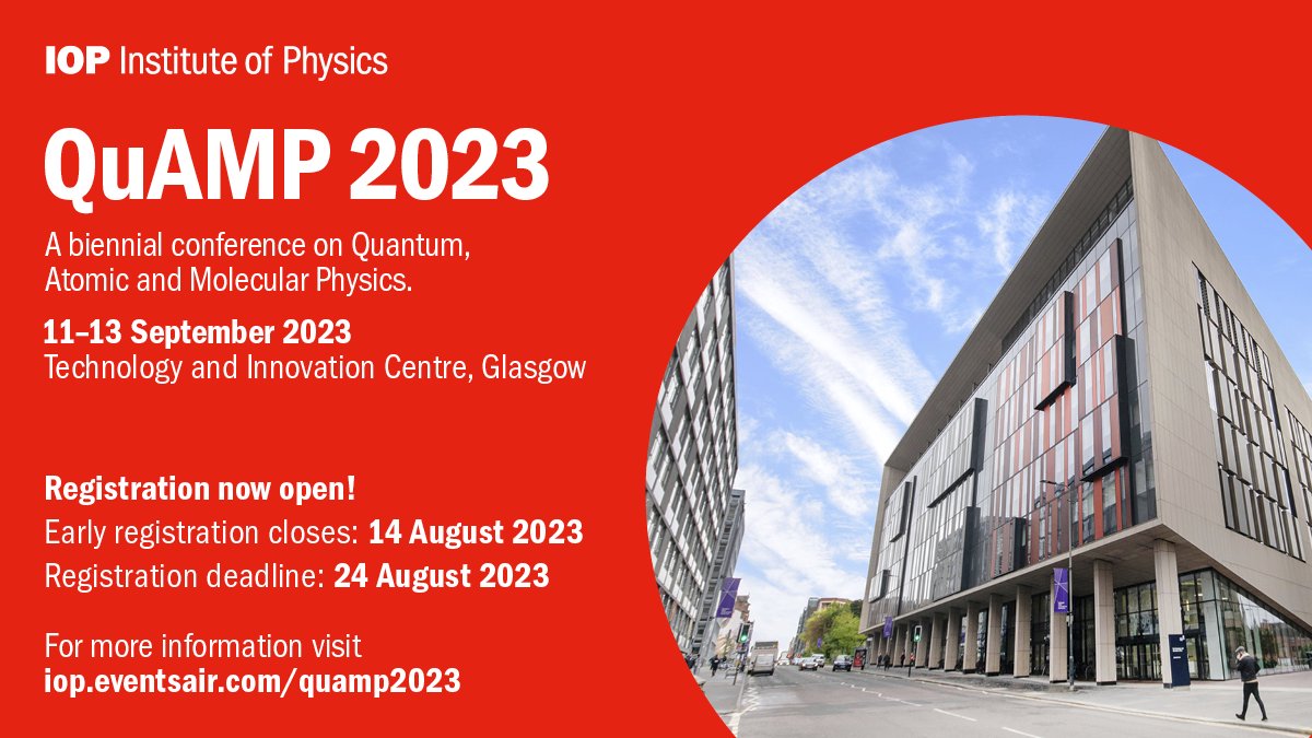 Thorsten Ackemann (@tackemann) on Twitter photo Registration open for Quantum, Atomic and Molecular Physics in Glasgow. Looking forward to seeing you! Registration open for Quantum, Atomic and Molecular Physics in Glasgow. Looking forward to seeing you!