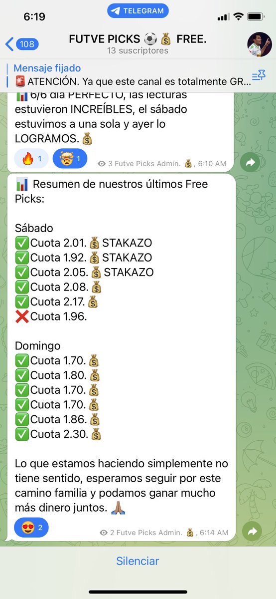 Otro día más en la oficina, PLENAZO con <a href="/LeaguesCup/">Leagues Cup</a> incluyendo la victoria de <a href="/AtlasFC/">Atlas FC</a> Cuota 2.30. 💰🤑

Si no te unes a nuestro canal simplemente no quieres ganar dinero GRATIS. 

t.me/futvepicks