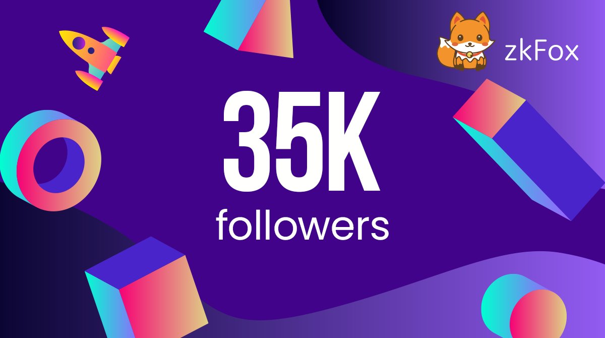 #zkFox now has over 35K followers! The dev team is sparing no effort to bring the best leveraged farming product. 👨‍💻 Stay tuned for more updates 🔜 #zkSync #zkSyncEra #farming #leveragedfarming