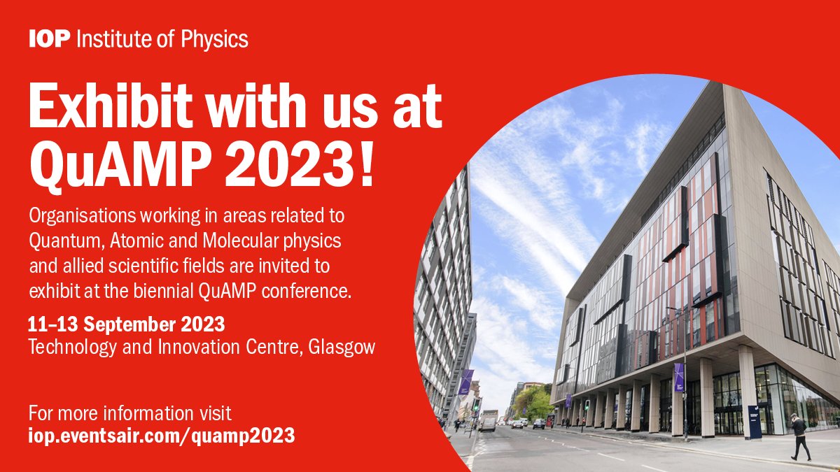 Your opportunity to exhibit to the Quantum and AMO community in September.