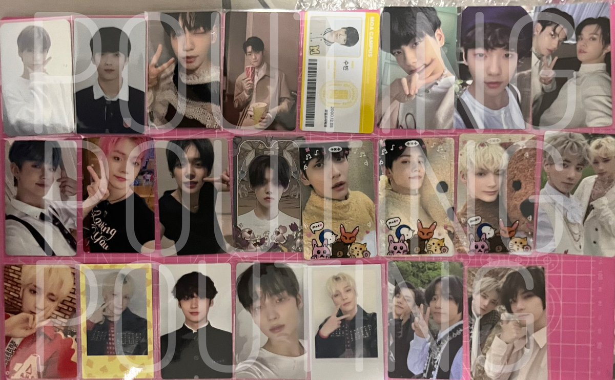 poutingcart's tweet photo. 💗quitting sales 💗

wts — txt soobin yeonjun beomgyu taehyun hueningkai pc photocards 

🤍RM4300 for all exclude postage 
🤍Mostly in great condition 
🤍No fussy buyers
🤍Ship to Malaysia only! If international, need to provide Malaysia address
🤍DM to purchase 

#pasarTXT https://t.co/PEn7NBbQfd