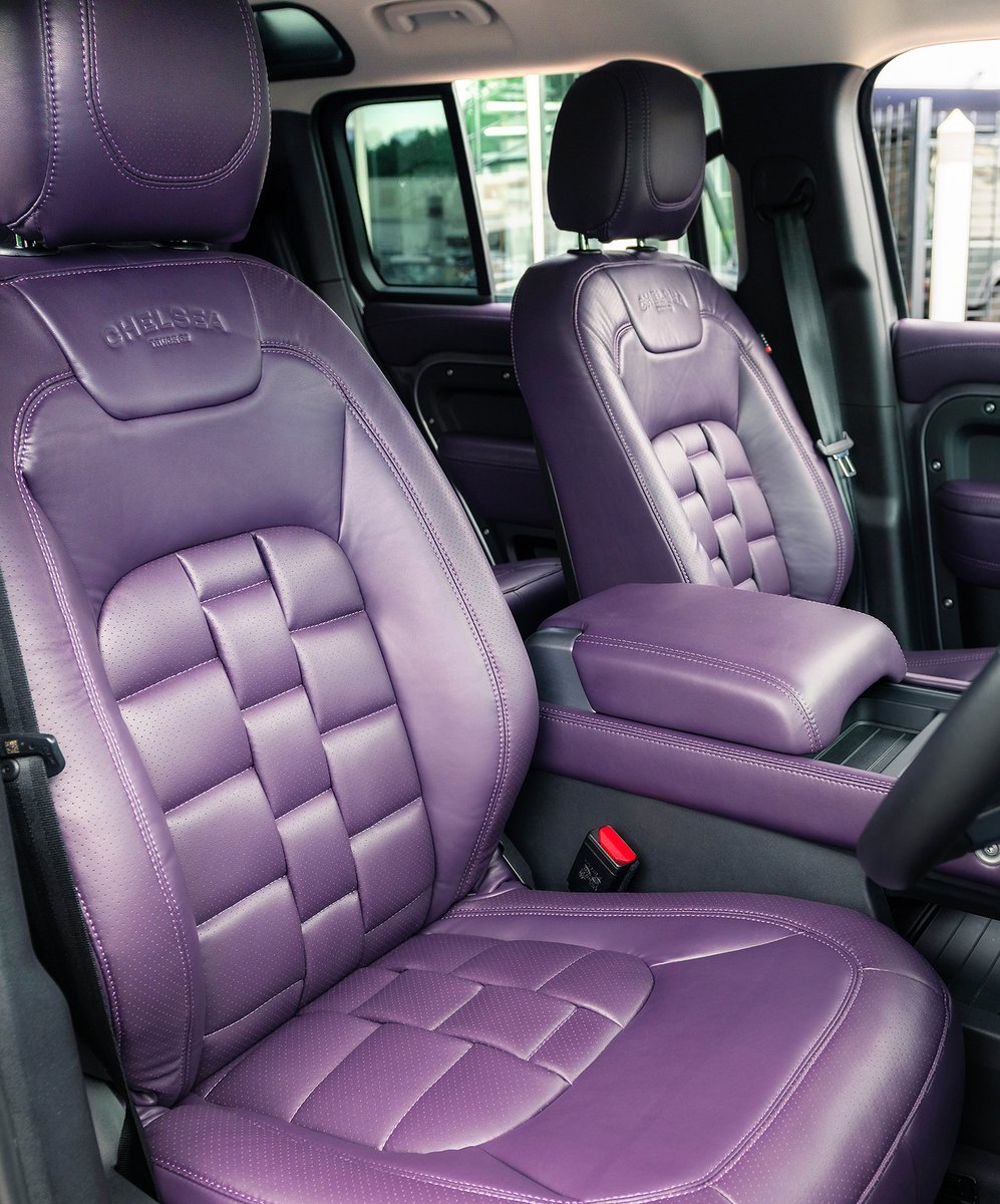 ChelseaTruckCo's tweet photo. Who likes purple? 😈💜
This brand-new Defender 110 interior is absolutely lavish!
.
.
.
#ChelseaTruckCo
#KahnDesign
#LandRover
#Defender110
#LandRoverDefender
#DefenderV8
#Defender
#4x4
#CustomCars
#London https://t.co/rTcCSZTE23
