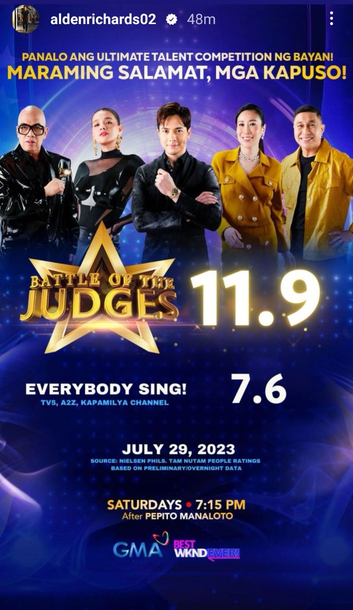 Congrats #BattleOfTheJudges
@aldenrichards02 igs
#ALDENRichards