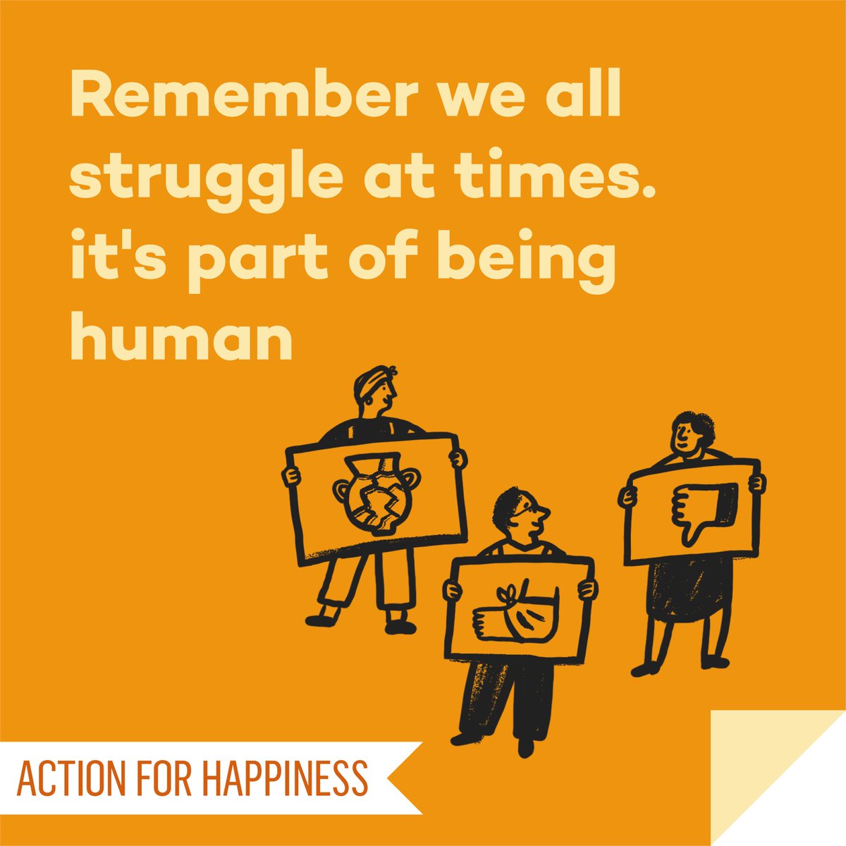 Jump Back Up July - Day 31: Remember we all struggle at times - it's part of being human actionforhappiness.org/jump-back-up-j… #JumpBackUpJuly