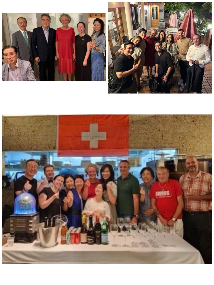 SwissAmbSeoul's tweet photo. Happy to have attended🇨🇭National Day/1st of August Celebration by🇨🇭🇰🇷Swiss-Korean Business Council (#SKBC) at🇨🇭Gastro Tong. Pleasure to meet all 🇨🇭citizens and friends of 🇨🇭in 🇰🇷. https://t.co/fOklzwJLhv