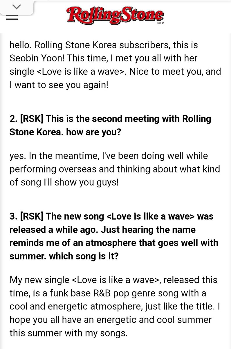 SheeHappySmiles's tweet photo. English Translation
Yoon Seobin interview
#롤링스톤코리아 #RollingStoneKorea
#윤서빈 #파도쳐
#YoonSeobin #Love_is_like_wave https://t.co/G9xwKp4qza