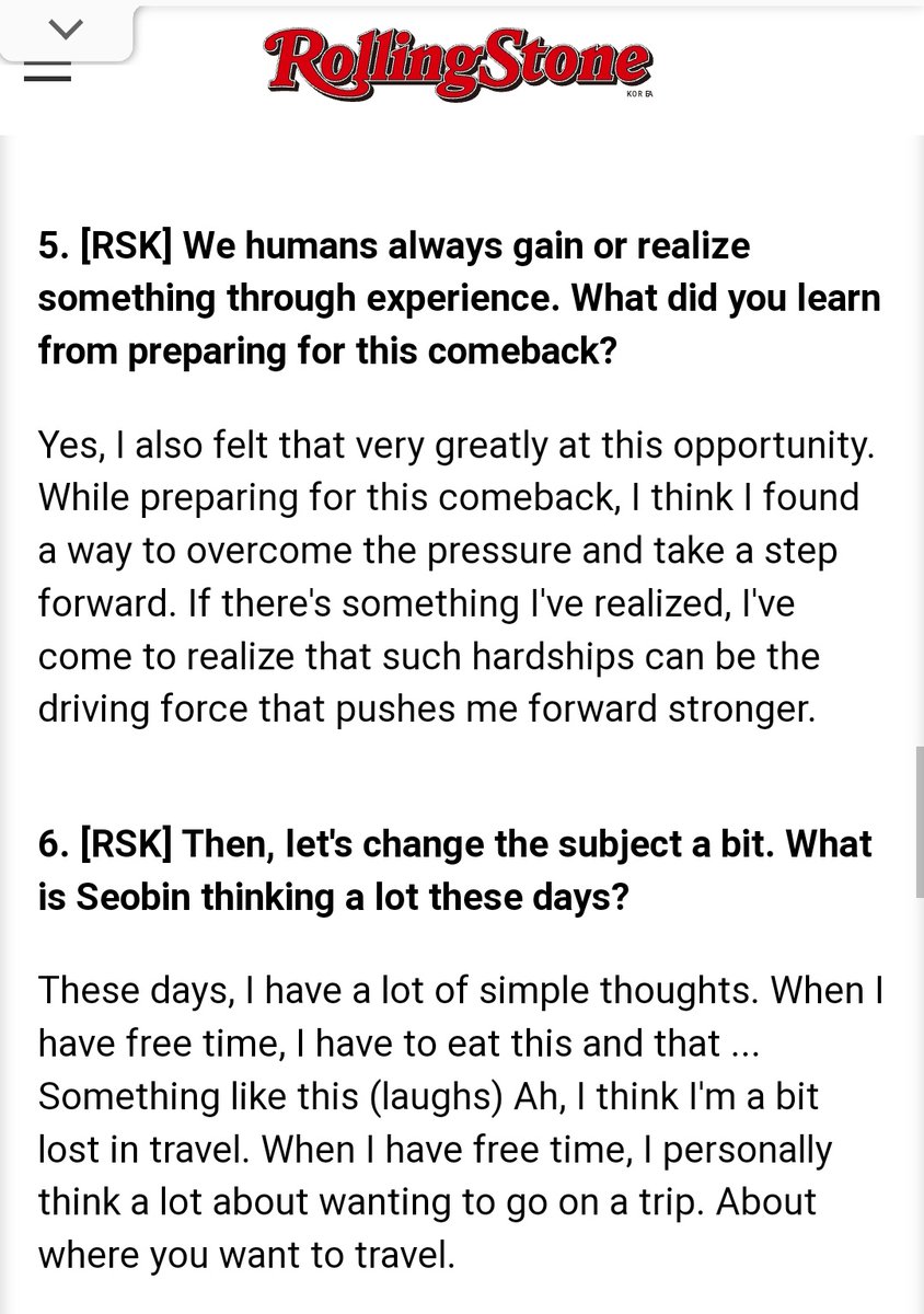 SheeHappySmiles's tweet photo. Part 2
Seobin interview
#롤링스톤코리아 #RollingStoneKorea
#윤서빈 #파도쳐
#YoonSeobin #Love_is_like_wave https://t.co/ggCgFY8nRR