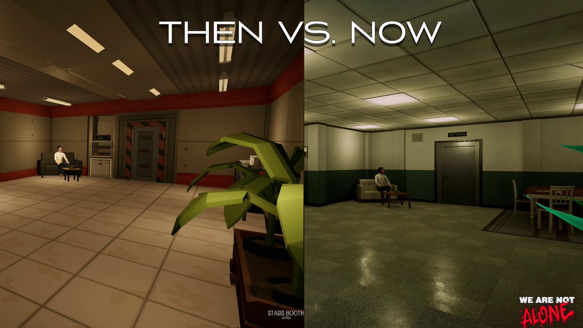 The Kickstarter is finalised and will be launching *TOMORROW*! I'm so excited!

I thought this would be a great time to reflect on how far We Are Not Alone has come 🙂

Sign up to be notified when the KS goes live too: 
kickstarter.com/projects/weare…

#indiegame #HorrorGames