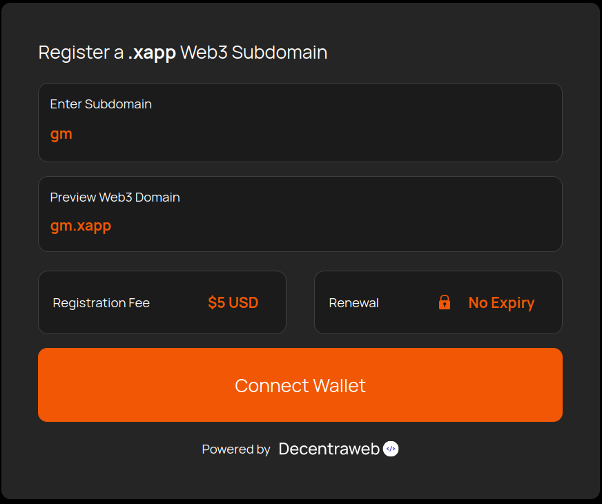 Web3_Dweb's tweet image. GM.XAPP

web3reg.com/xapp

#XAPP #W3D #PSYOP #FF6000 #orange #ENS #Memes #memecoins #NFTCommunity #nfts #Web3 #behappy