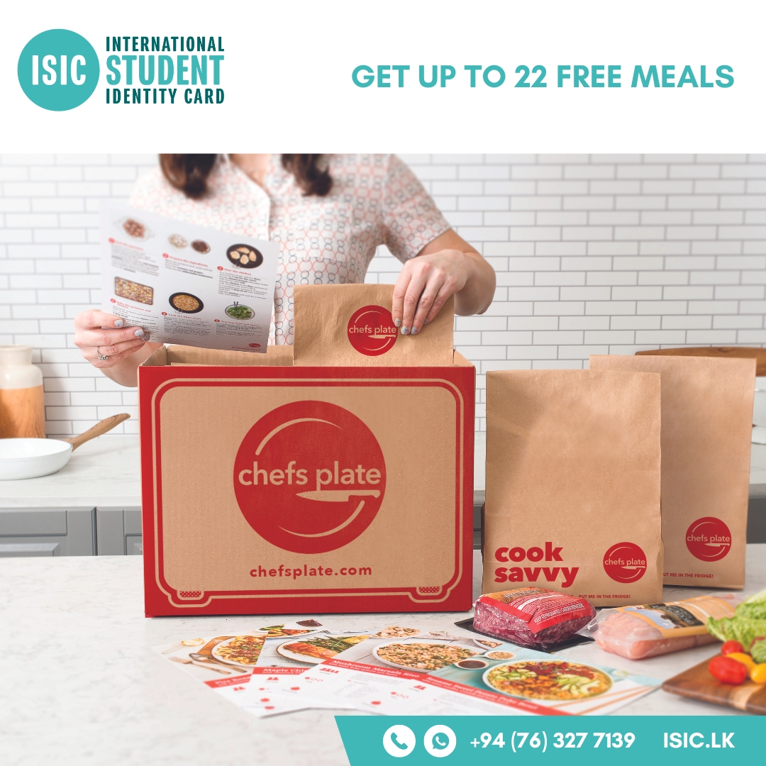 ISICSriLanka's tweet photo. Savor up to 22 FREE meals as a New Customer with @ChefsPlateCA! Indulge in delectable, chef-designed recipes delivered right to your doorstep. Don't miss this mouthwatering opportunity! #ChefsPlate #FreeMeals #DeliciousDelivered #ISICCardPerks https://t.co/BrjiQBMg8l