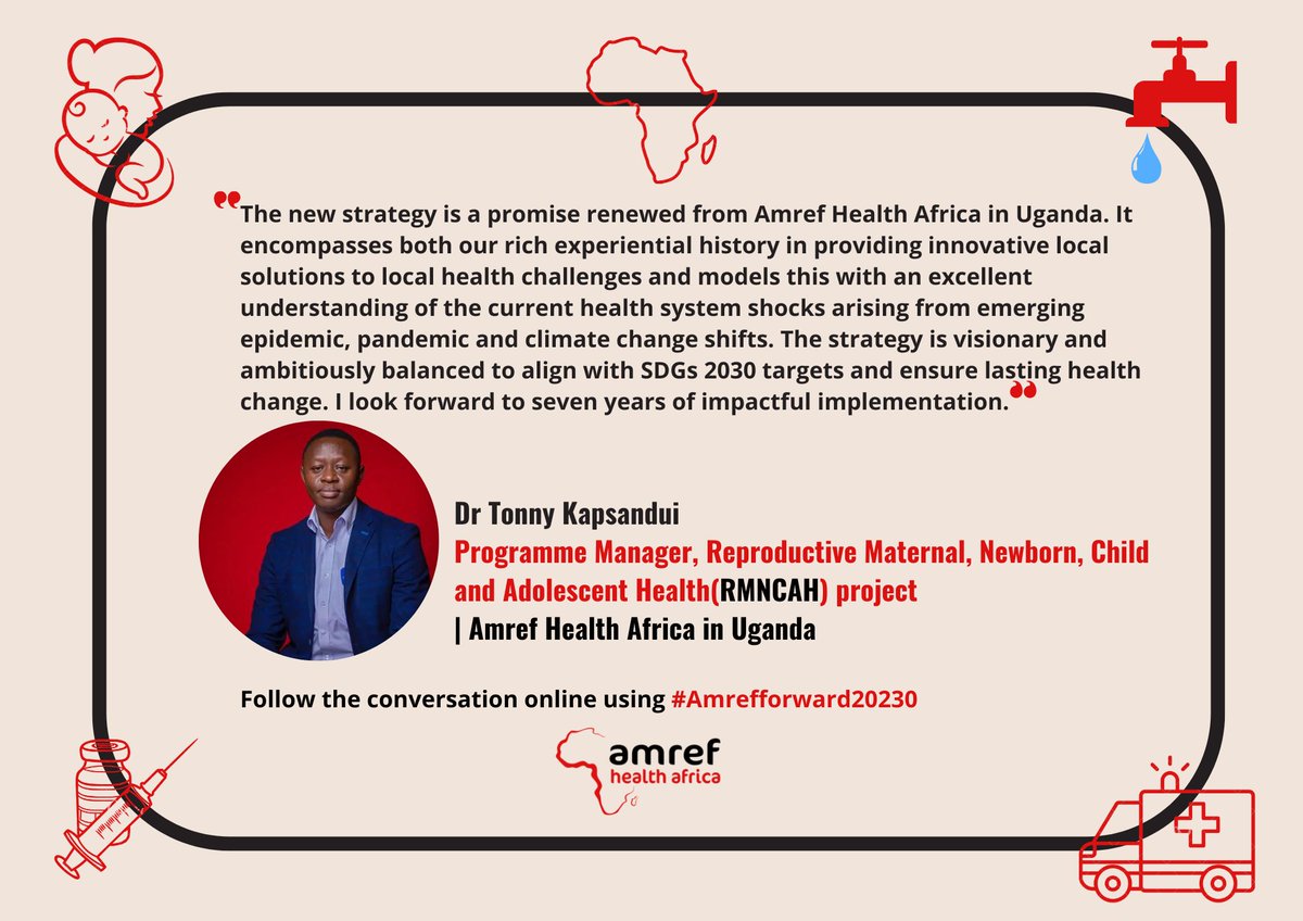 Amref_Uganda's tweet photo. Our strategic plan launch is just around the corner. Get ready to witness an unprecedented 8-year journey towards achieving a healthier community in 🇺🇬 with @Amref_Uganda. https://t.co/mU3l6bKBBO