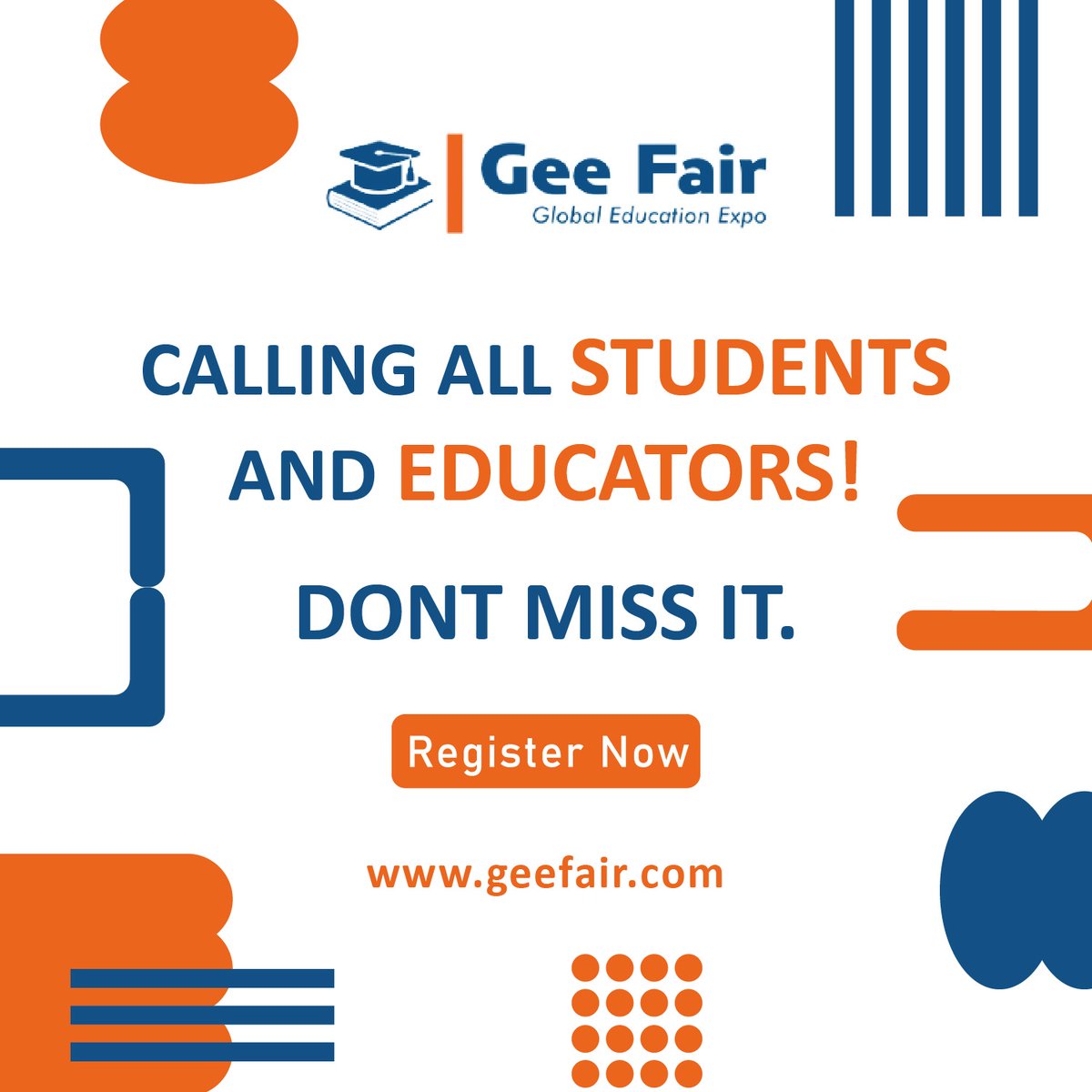 Calling all students and educators! The Gee Fair Global Education Expo is your one-stop shop for all things study abroad. 
.
.
.
#GeeFairGlobalEducationExpo #StudyAbroadOpportunities #TopUniversities #ScholarshipOptions #ExploreYourOptions #StudyAbroadEvent #EducationFair