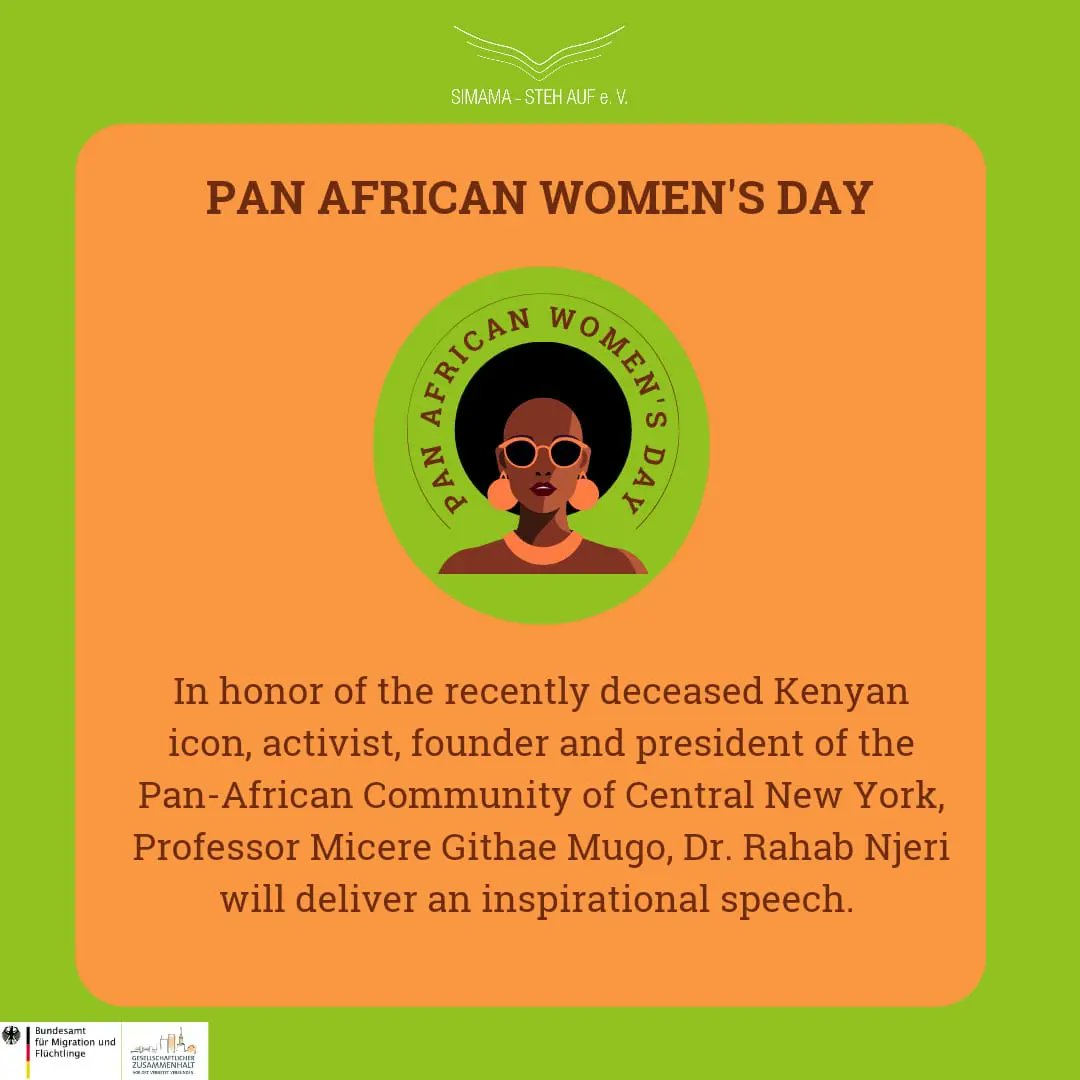 cifschools's tweet photo. Celebrating PanAfrican Women's Day, Dr Rahab Njeri will share about our great torchbearer Prof Micere Mugo. Dr Njeri is also the founder of KAAAL  Awards, an organisation that honours the work of Prof Ngũgĩ wa Thiong'o. Zoom details are on the flyer, 5pm Kenyan time. https://t.co/RYTziYDYQd