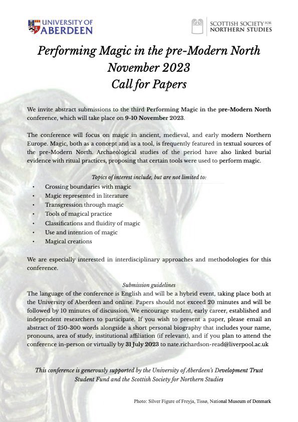 Performing Magic in the Pre-Modern North tweet media