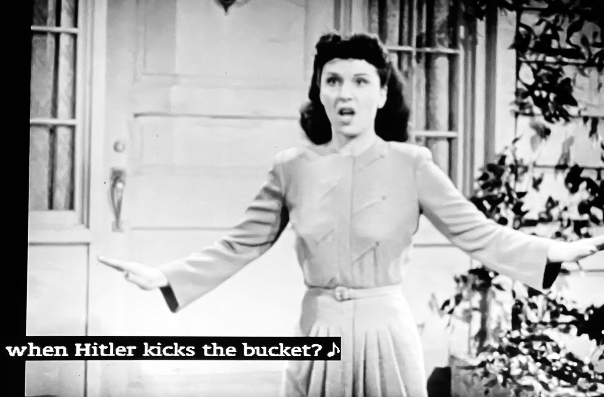 holyspacemonkey's tweet photo. That bizarre #Soundie that just aired on @tcm without a title was “The Day of Hitler’s Funeral” AKA “When Hitler Kicks the Bucket,” performed by Toni Lane in 1943. Just in case anyone was wondering! #TCMParty
👀 https://t.co/cxfIEz80H0 https://t.co/cNq9eSahYf