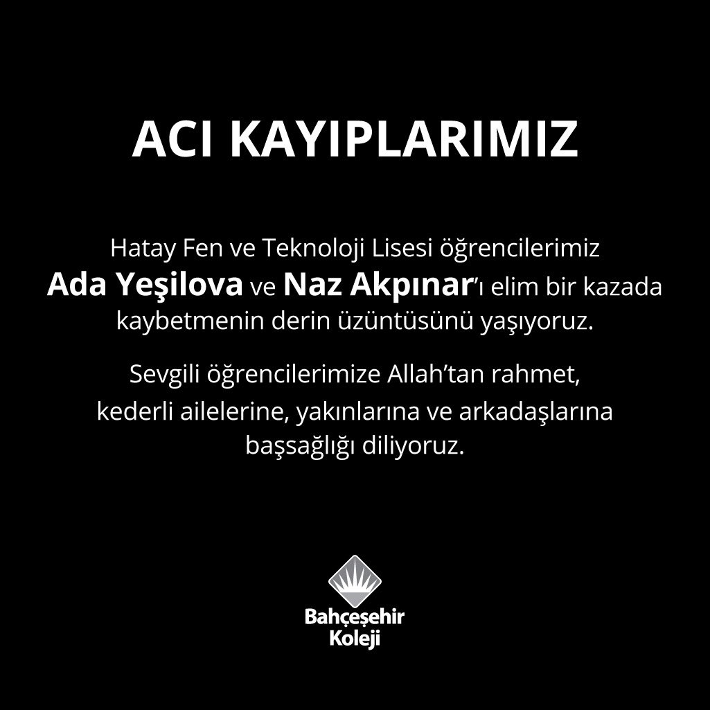 bahcesehir_k12's tweet photo. 🖤Acı Kayıplarımız… https://t.co/rTMQ1MvlIs