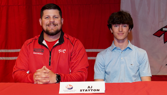 SOLsports's tweet photo. Souderton's AJ Stayton will continue his wrestling career at Shippensburg University. @BigRedWrestle @ShipWrestling 
https://t.co/J7TzIhY0xc https://t.co/ybO2uvJIoo