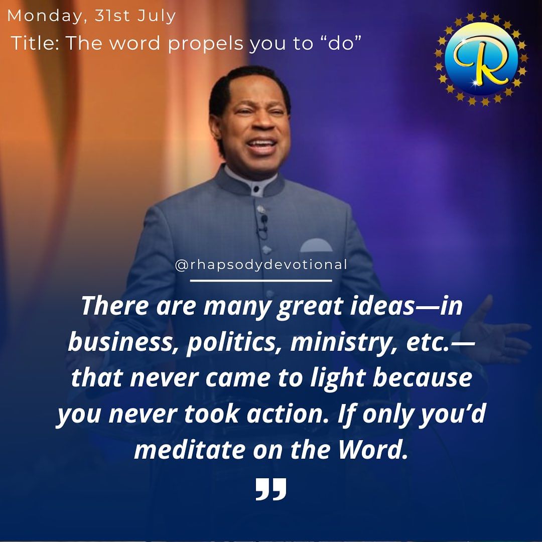 RhapsodyDaily's tweet photo. The Word of God is a propelling force; it’s a propelling power. It gives you the spiritual motivation, and enables you to do. The Word effectually works in you, energizing and creating in you the power and desire to actualize your dream.  
🎯 Read here:  https://t.co/2FWiHofOgY https://t.co/DiQU1L9AzI