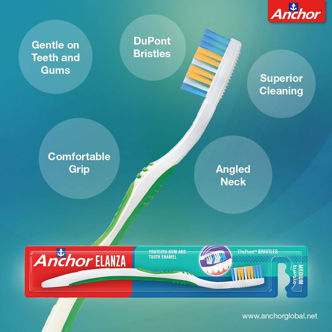 AnchorMena's tweet photo. Did you know? Regular brushing with Anchor Elanza toothpaste protects gum and keeps your teeth strong and healthy. Take care of your oral health with Anchor toothpaste! 💙✨
.
.
#OralHealthCare #HealthySmiles #StrongTeeth #GumProtection #AnchorToothpaste #Anchor #AnchorMENA https://t.co/gvC8Rtg6mC