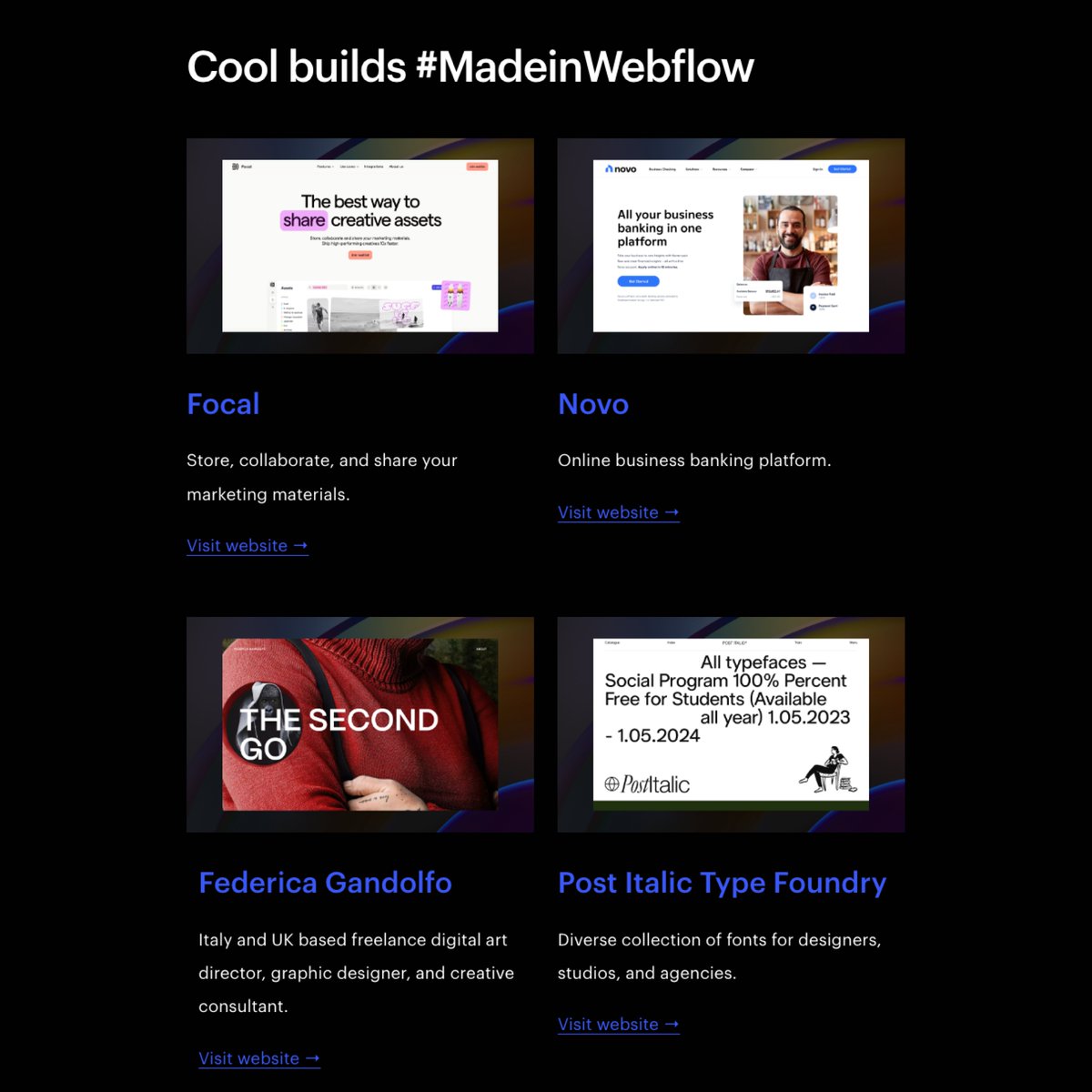 santeritoivanen's tweet image. !!!
kudos @huseyingayiran & @hcaleksi for getting @FocalHQ to @webflow 's Cool builds list. #MadeinWebflow