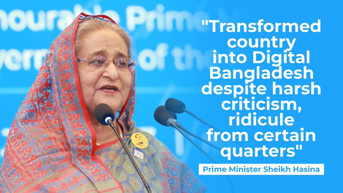 albd1971's tweet photo. "We have transformed the country into #DigitalBangladesh. But we had to face harsh #criticism, insults and ridicule initially.
- HPM #SheikhHasina at Bangladesh Startup Summit 2023.
#Bangladesh #Startup @ictdivision @zapalak 
👉 https://t.co/see1qvQzKw https://t.co/2v0mRQ4i0v