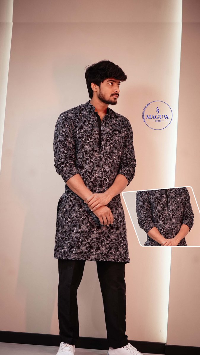 Maguvaby_SS's tweet image. The kurta is crafted from high-quality fabric, evident from its smooth texture and fine drape. The choice of fabric ensures both comfort and style.

#maguvabyss #KurtaFashion #HighQualityFabric #SmoothTexture #FineDrape #ComfortAndStyle #FashionableKurta #ElegantDesign