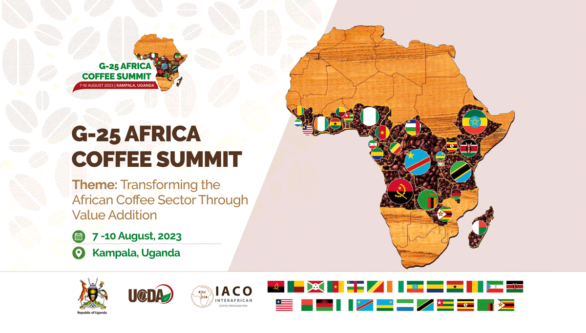 UgandaCoffee_'s tweet photo. Did you know Africa is the birthplace of Arabica &amp; Robusta coffee? 

Africa has an enormous endowment of vast uncultivated land, immense untapped water &amp; labour resources. 

At the G25 Summit, we explore how coffee growing nations can increase production &amp; address value addition. https://t.co/wcR0Ng2AhW