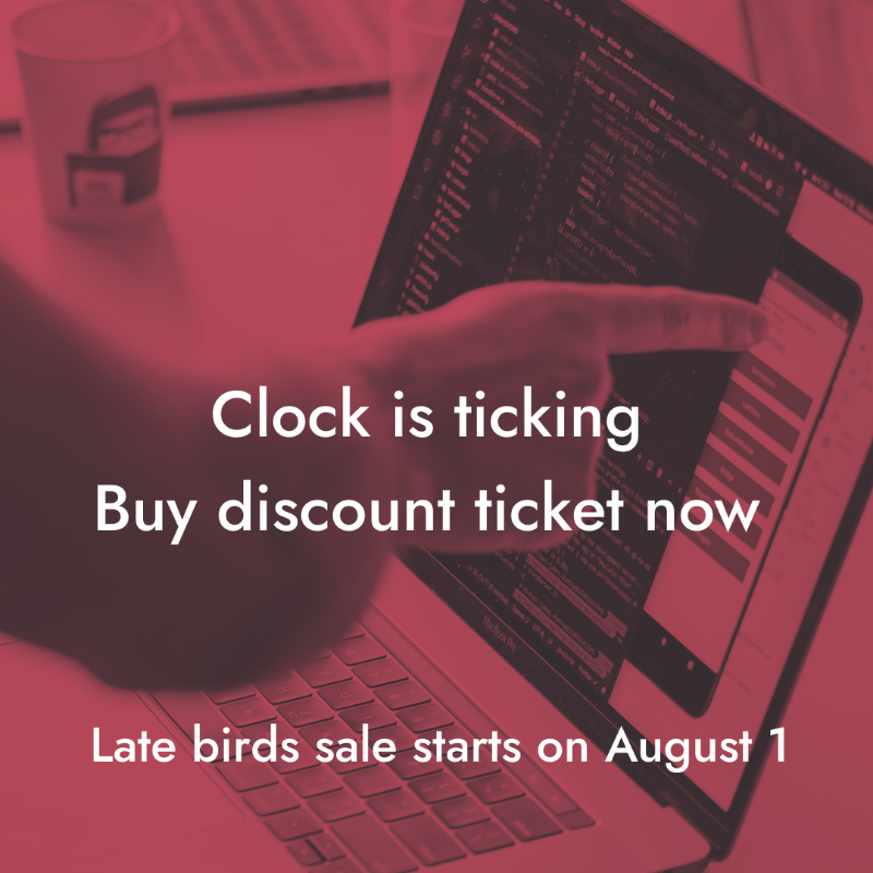 reactuniverse_'s tweet photo. You have exactly one day left to save your spot at #ReactNativeEU 2023 at €550+VAT. Since August 1, the price rises to €799.50.

The equation is simple: buy a ticket today = enjoy the high value at a lower cost 🧮️

#reactnativeconference #techevent
